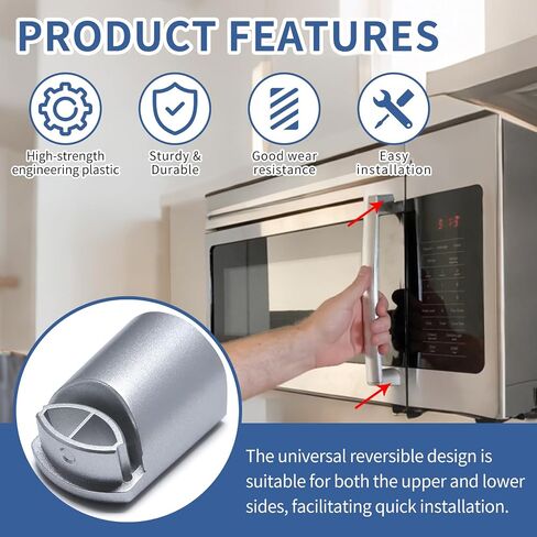 2PC Microwave Oven Door Handle Bracket Replacement Fit for Thermador Gaggenau HMV3051U HMV5051U HMV8051U Series in Saudi Arabia