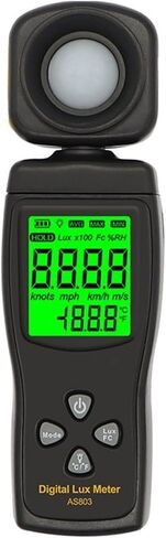 Light Meter Light Meter 0~200000lux Range Light Meter Pocket Design Light Meter Lux/Fc Light Meter Tester Environmental Test Gray Handheld Solar Power Tester in Saudi Arabia