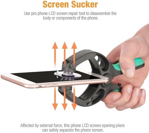 Cell Phone Screen Puller Tool | Suction Cup Pliers Opening Repair Kit | 22Pcs Repair Precision Screwdriver Set for iPhone, iPad, PS4, Smart Watch, Computer, PC, Tablet, Camera in Saudi Arabia