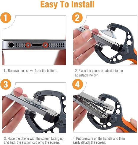 Cell Phone Screen Puller Tool | Suction Cup Pliers Opening Repair Kit | 22Pcs Repair Precision Screwdriver Set for iPhone, iPad, PS4, Smart Watch, Computer, PC, Tablet, Camera in Saudi Arabia