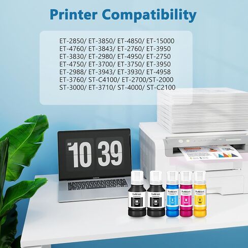 Ink Refill Bottles for ET-4850 ET-3850 ET-2850 ET-4760 ET-3760 Ink Refill in Saudi Arabia