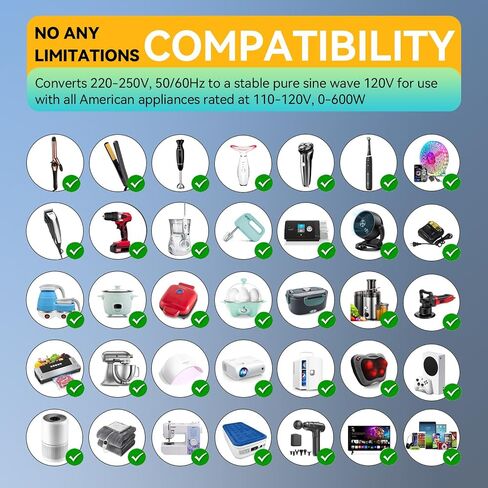 600W 220V to 110V Converter Power Any U.S. Appliance in 220-250V Countries in Saudi Arabia