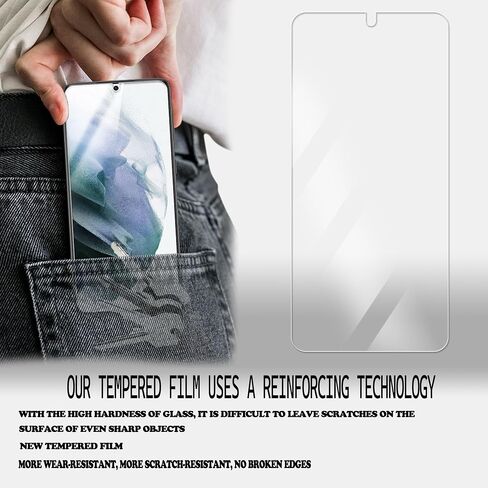 Designed For Samsung Galaxy S21 + Plus 5G Tempered Glass Screen Protector 2-Pack Camera Lens Protector Film 2-Pack in Kuwait