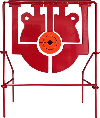 Atflbox 5 in 1 Pellet Gun Resetting Target, Heavy Metal Spinning Airgun Rifles and Handguns Shooting Target for Outdoor and Backyard, Rated for .177 .22 .25 Caliber in Saudi Arabia