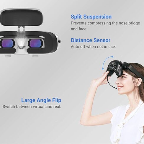 GOOVIS Young T2 Meta -Universe None VR HMD Monitor with HD M-OLED Display, Portable Privacy Cinema for Movies, Compatible with Laptop PC Xbox Drone PS4 PS5 Nintendo Games Set-top Box Smartphone in Saudi Arabia