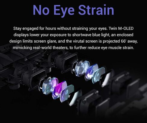 GOOVIS Young T2 Meta -Universe None VR HMD Monitor with HD M-OLED Display, Portable Privacy Cinema for Movies, Compatible with Laptop PC Xbox Drone PS4 PS5 Nintendo Games Set-top Box Smartphone in Saudi Arabia
