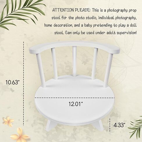 Baby Photography Props White Wooden Stool Toddler Posing Props Cake Smash in Saudi Arabia