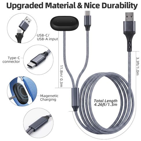 TOAOB 2-in-1 Charger Cable Compatible with Fitbit Air and Phone in Saudi Arabia