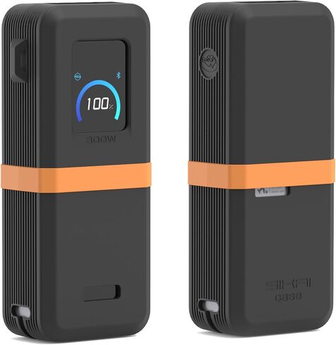 حافظة من السيليكون لبنك الطاقة Anker Prime (26,250 مللي أمبير في الساعة 300 واط) غطاء حماية للسفر مع فتحة حبل قصير، مدمج | قبضة اللمس | حماية من الصدمات لبنك الطاقة أنكر (300 واط/A110A)، حافظة فقط (أسود) in Kuwait