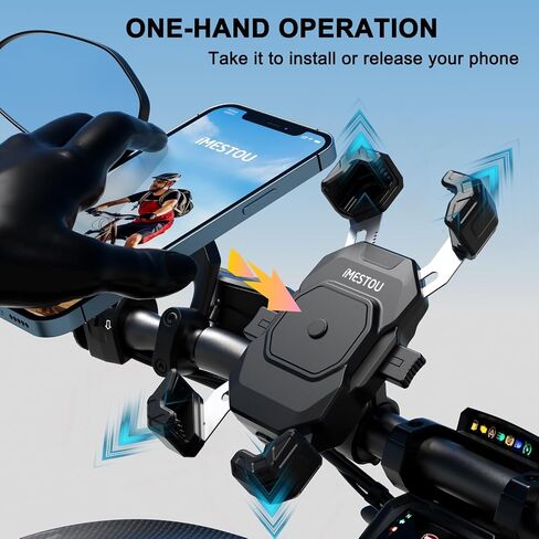 iMESTOU Motorcycle Wireless USB C Charger Phone Mount in Kuwait