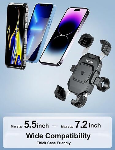 iMESTOU Motorcycle Wireless USB C Charger Phone Mount in Kuwait