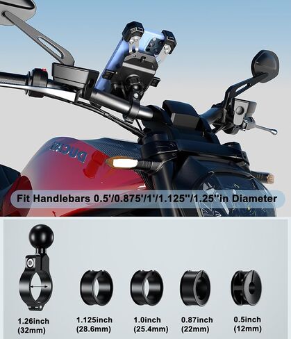 iMESTOU Motorcycle Wireless USB C Charger Phone Mount in Kuwait