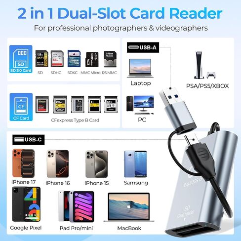 CFexpress Type B + SD Card Reader, USB-C 3.2 Gen 2 10Gbps in Saudi Arabia