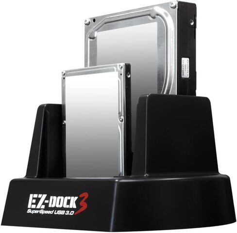 Kingwin USB 3.0 to SATA / SSD Dual Bay Hard Drive Docking Station w/ Offline Clone Function. Compatible w/ 2.5"/3.5" Inch SATA HDD / SSD (SATA I/II/III). Tool-Free Design, Support 2x8TB Drives & UASP in Kuwait