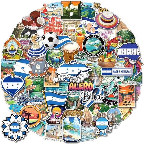 100PCS Honduras Stickers, Waterproof Vinyl Decals in Saudi Arabia