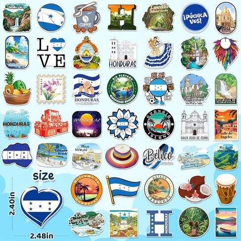 100PCS Honduras Stickers, Waterproof Vinyl Decals in Saudi Arabia