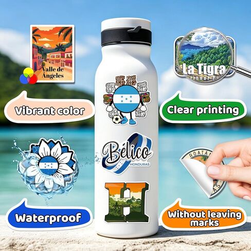100PCS Honduras Stickers, Waterproof Vinyl Decals in Saudi Arabia
