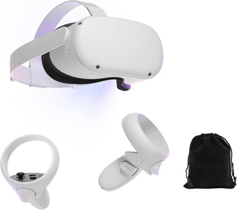 Meta Quest 2, VR Headset — Advanced All-in-One Virtual Reality Headset — 128 GB, Includes Storage Pouch in Saudi Arabia