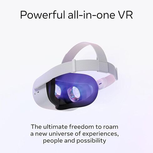 Meta Quest 2, VR Headset — Advanced All-in-One Virtual Reality Headset — 128 GB, Includes Storage Pouch in Saudi Arabia