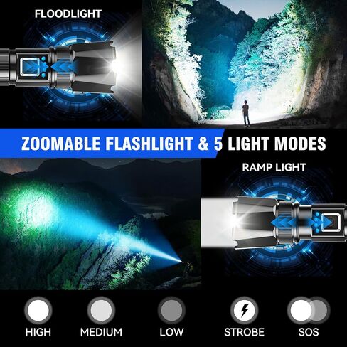 RECHOO Rechargeable Flashlights Super Bright High Lumens Flashlight in Saudi Arabia