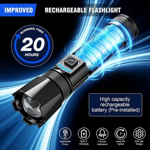 RECHOO Rechargeable Flashlights Super Bright High Lumens Flashlight in Saudi Arabia