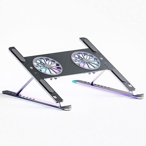 Aluminum Adjustable Laptop Stand for Tablet Support Notebook Cooling Fan Pad Holder Base in Saudi Arabia
