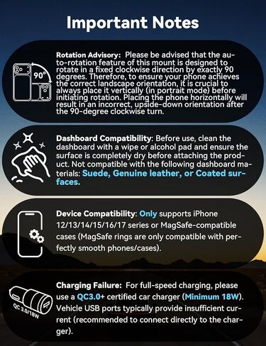 JOYROOM for MagSafe Car Mount Charger, [Smart Fingerprint-Touch Rotation] 15W MagSafe Wireless Car Charger[Vacuum & Gel 360° Base] Air Vent Dashboard Set for iPhone 17 16 15 14 13 12 Series, Black in Saudi Arabia