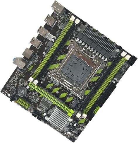 X79G Motherboard+ Cable+Bezel LGA2011 4XDDR3 RECC Slot M.2 NVME PCI-E X16 6XUSB2.0 SATA3.0 Server Game Motherboard, Black&Green, 500343008 in Saudi Arabia