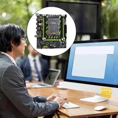X79G Motherboard+ Cable+Bezel LGA2011 4XDDR3 RECC Slot M.2 NVME PCI-E X16 6XUSB2.0 SATA3.0 Server Game Motherboard, Black&Green, 500343008 in Saudi Arabia