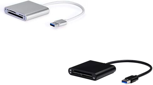 USB 3.0 3 in 1 Card Reader for Pc, Aluminum Silver in Saudi Arabia