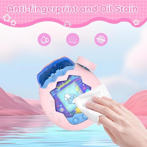 غطاء حافظة KONXISA For Tamagotchi Paradise، حافظة واقية من السيليكون الناعم، غطاء واقٍ مع حبل لآلة ألعاب الأطفال، غطاء واقي مقاوم للغبار والصدمات، وردي in Kuwait