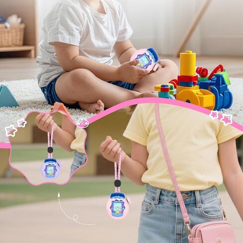 غطاء حافظة KONXISA For Tamagotchi Paradise، حافظة واقية من السيليكون الناعم، غطاء واقٍ مع حبل لآلة ألعاب الأطفال، غطاء واقي مقاوم للغبار والصدمات، وردي in Kuwait