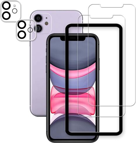 Easy Alignment Frame Designed For iPhone 11 Tempered Glass Screen Protector 2-Pack Camera Lens Protector Film 2-Pack in Kuwait