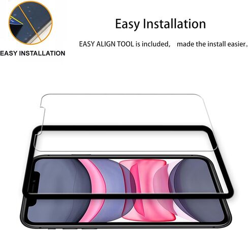 Easy Alignment Frame Designed For iPhone 11 Tempered Glass Screen Protector 2-Pack Camera Lens Protector Film 2-Pack in Kuwait