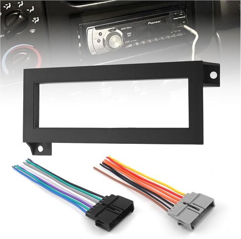 Single Din Dash Kit,Professional Car Stereo Installation Kit with 2PCS Radio Wiring Harness,Premium Aftermarket Radio Dash Kits Compatible with Chrysler/Dodge/Jeep in Saudi Arabia