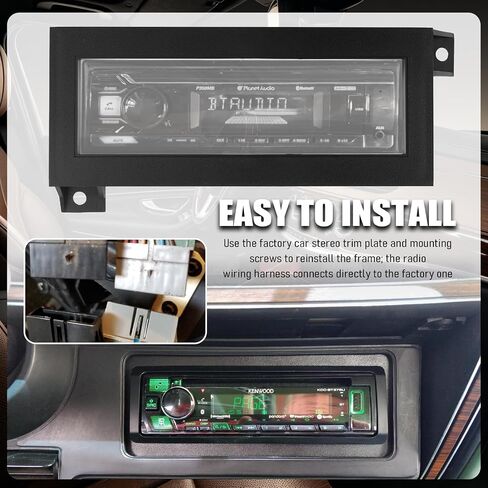 Single Din Dash Kit,Professional Car Stereo Installation Kit with 2PCS Radio Wiring Harness,Premium Aftermarket Radio Dash Kits Compatible with Chrysler/Dodge/Jeep in Saudi Arabia