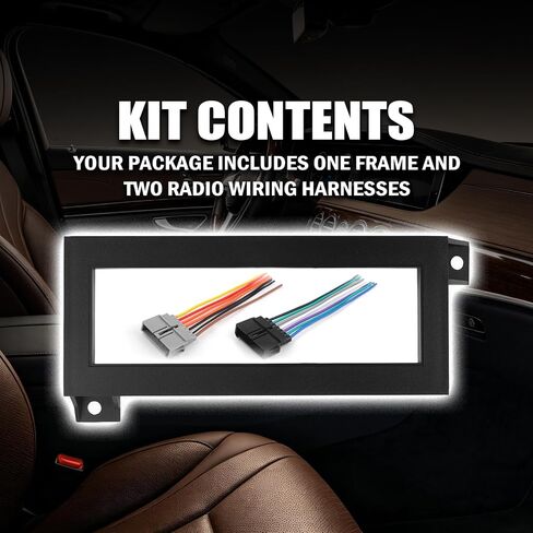 Single Din Dash Kit,Professional Car Stereo Installation Kit with 2PCS Radio Wiring Harness,Premium Aftermarket Radio Dash Kits Compatible with Chrysler/Dodge/Jeep in Saudi Arabia
