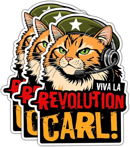 3 Pack Viva La Revolution Carl Stickers 3-Inch Princess Donut Vinyl Decals, Dungeon Inspired Bookish Fantasy Humor, Waterproof Stickers for Laptops, Kindle, Water Bottles and Journals in Saudi Arabia