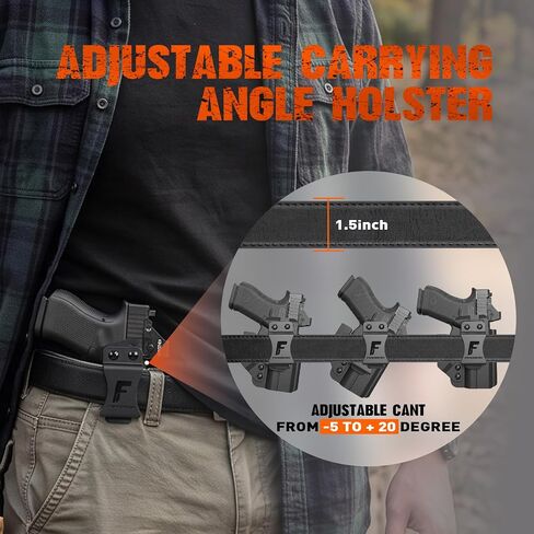 IWB Kydex Holster for Glock 43X,Holster with Optic Cut & Claw,Fits Glock 43/43X/43X MOS, Right-Hand Draw|Adjustable Cant &Tension | No-Scratch in Saudi Arabia