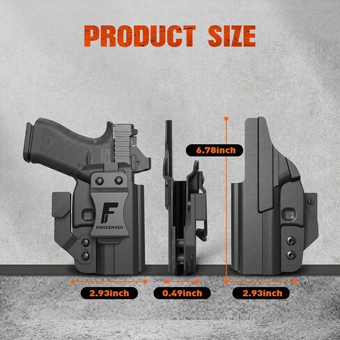 IWB Kydex Holster for Glock 43X,Holster with Optic Cut & Claw,Fits Glock 43/43X/43X MOS, Right-Hand Draw|Adjustable Cant &Tension | No-Scratch in Saudi Arabia