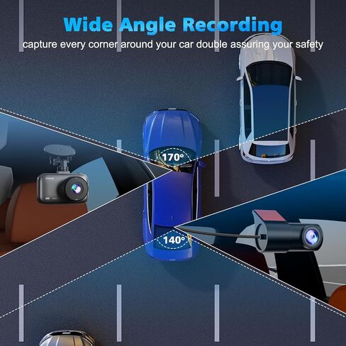 Dash Cam Front and Rear, 4K Dual Dash Cam with CPL Filter, Dash Camera for Cars-5GHz WiFi, 3" IPS Screen Dashcams for Cars with 64GB Card, App Control, Night Vision, Parking Monitor, Support 256GB Max in Saudi Arabia