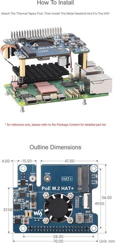 TUOPUONE PCIe to M.2 Adapter with PoE Function for Pi 5, Supports NVMe Protocol M.2 Solid State Drive, Without Header in Saudi Arabia