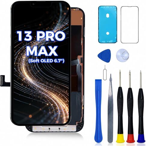 Soft OLED for iPhone 13 Pro Max Screen Replacement A2643 for iPhone 13 Pro Max LCD Display A2484 A2641 A2644 A2645 Screen Digitizer 3D Touch Assembly Repair Part in Saudi Arabia
