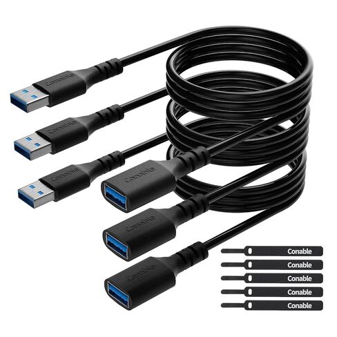 USB 3.0 Extension Cable 6FT (3-Pack), USB-A Extender Male to Female Cord in Kuwait