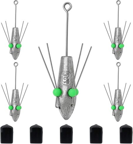 5Pcs Sputnik Sinker Fishing Weights Sinkers Lead Long Tail Spider Sinkers in Kuwait