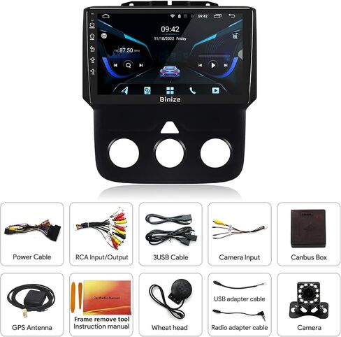 Binize Android 13 for Dodge Ram 1500/2500/3500 Radio 2013-2018 Manual AC in Saudi Arabia