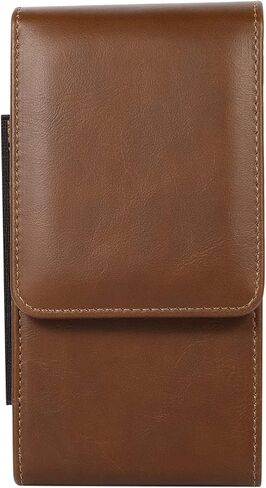 Dual Phone Holster Pouch Case 2 Cell Phone Belt Holder for Samsung Galaxy S24 Ultra S24+ Plus S23 Ultra S22 Ultra S21+ S20+ A15 A55 A54 A53 A35 A25 iPhone 14 Pro Max Moto G Stylus 2023 Pixel 6 (Brown) in Saudi Arabia