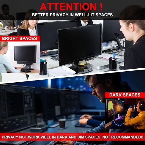 Magnetic Hanging Computer Privacy Screen Filter 32 Inch, Privacy Shield for 16:9 Widescreen Monitor, Anti Spy Anti Scratch Anti Glare Blue Light Screen Protector in Kuwait