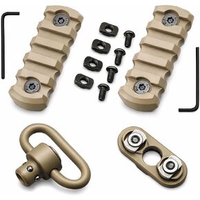 Gotical Combo - 2Pcs 5-Slot MLOK & Mount Kit-Push Button with Set of Screws & Allen Wrench… (Combo of 2 - Rail & Attachment) in Saudi Arabia