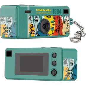 1080P Retro Mini Thumb Keychain Camera, Portable Flash Video Camcorder Support Memory Card for Daily Recording & Gift in Saudi Arabia